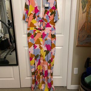 ELOQUII Elements Flutter Sleeve Jumpsuit